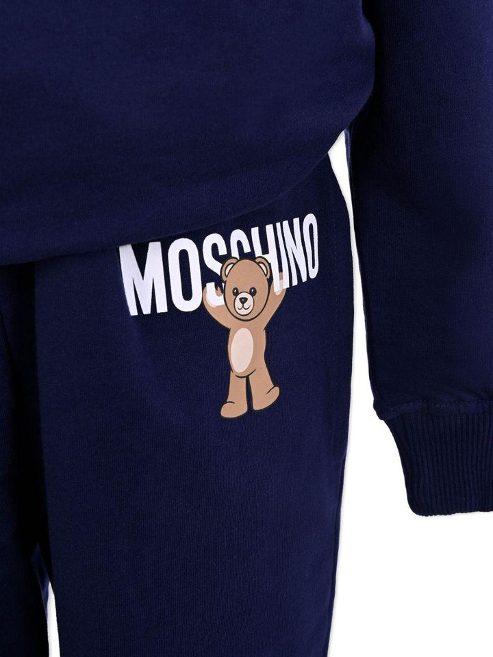 Completo blu navy per bambino HUK04ALCA40 40016 Moschino Kids 