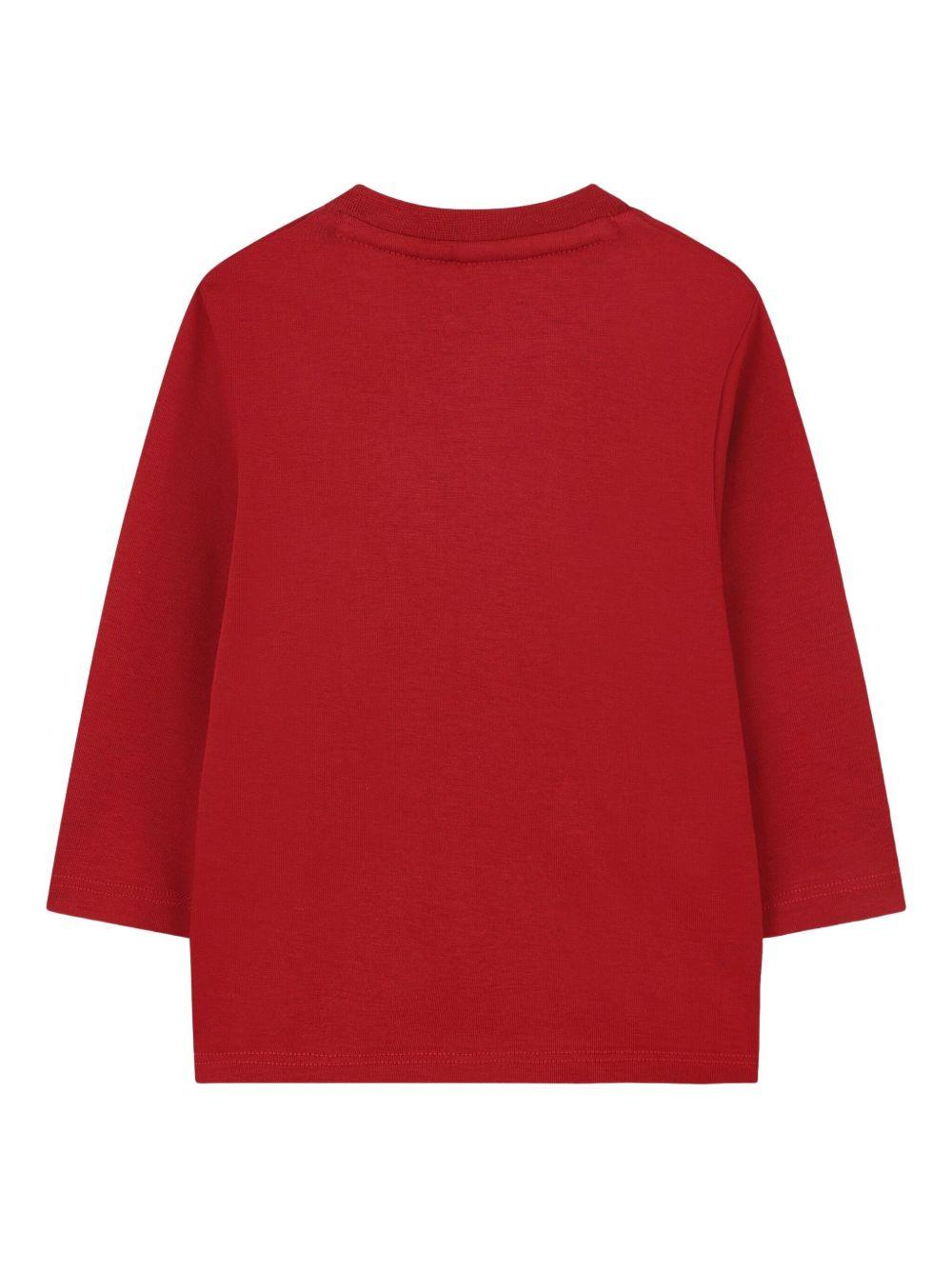 T-shirt rosso per neonato J52463 96D Boss Kids 