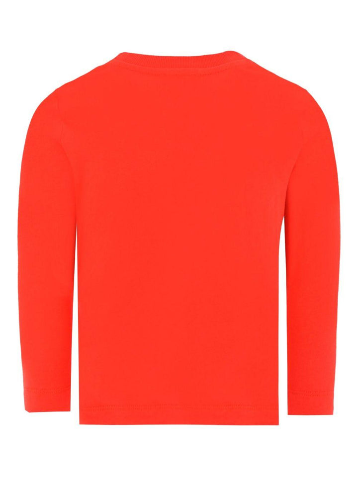 T-shirt rossa per bambino HTO00JLAA10 50109 Moschino Kids 