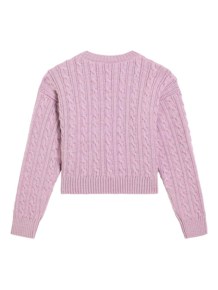 Maglione viola per bambina L5KWK5JDVDJ F3904 Dolce & Gabbana Kids 
