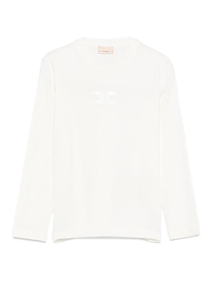 T-shirt bianca per bambina EGTS1050JE006K 0004 Elisabetta Franchi Kids 