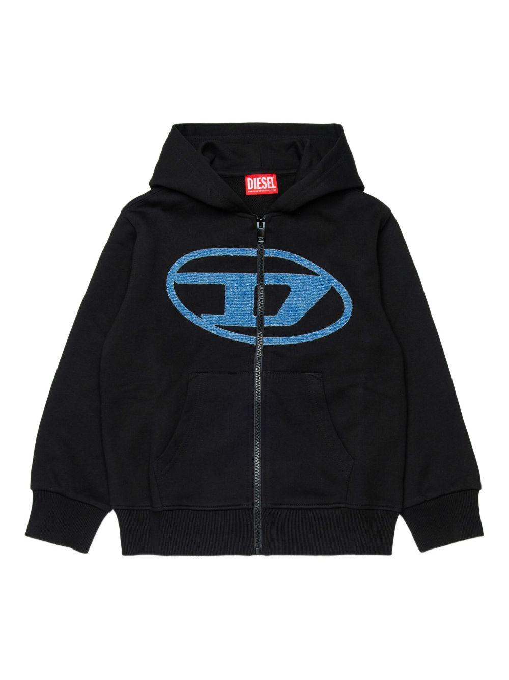 Felpa nera per bambino J026220GEAD K900 Diesel Kids 