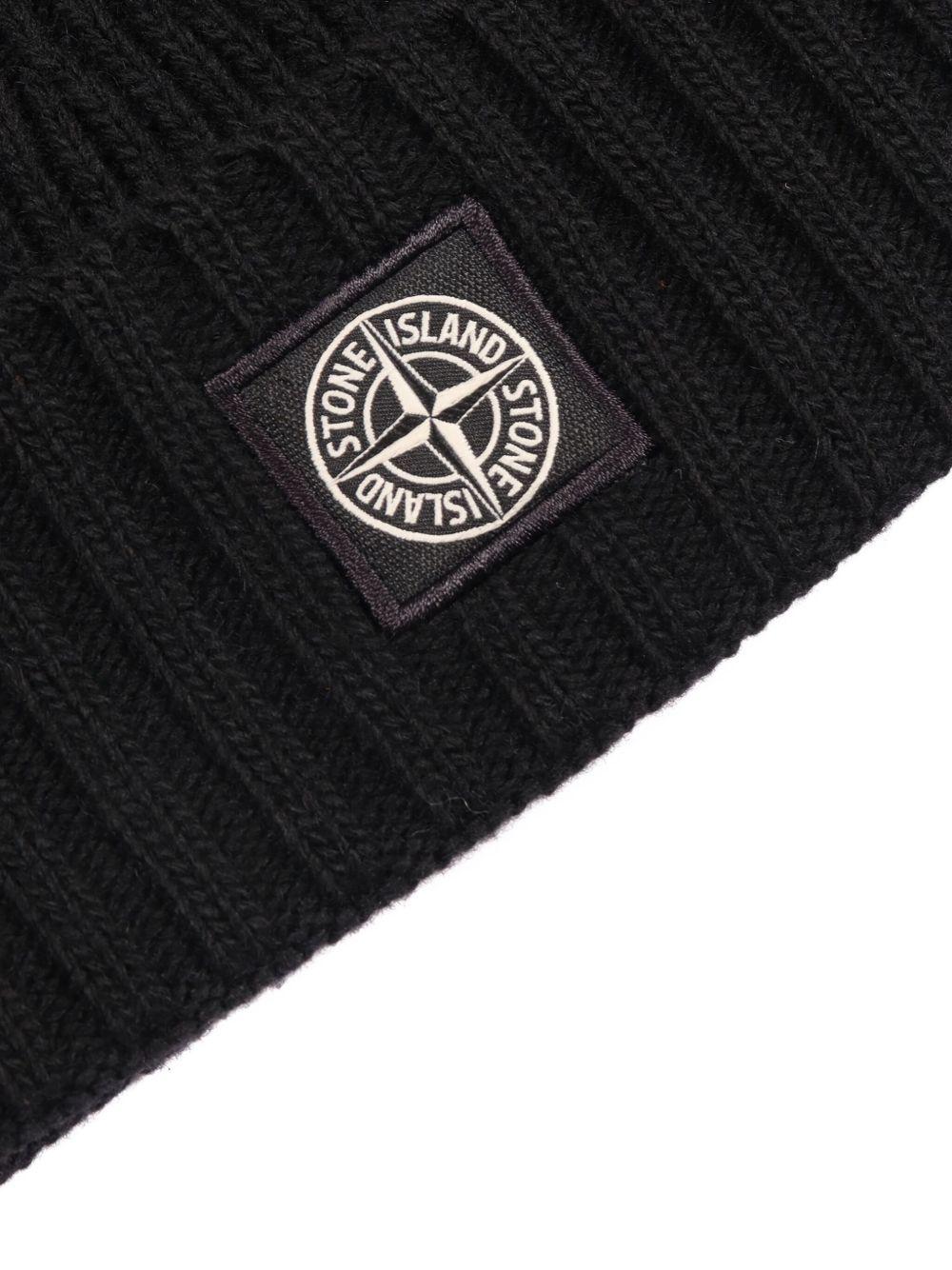 Cappello nero per bambino 6N100003S00M3 V0029 Stone Island Kids 