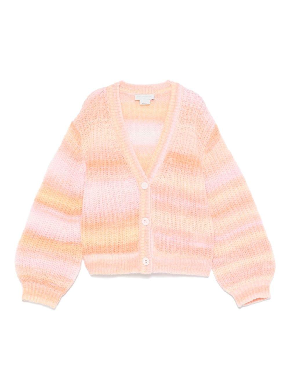 Cardigan rosa chiaro/multicolore per bambina
