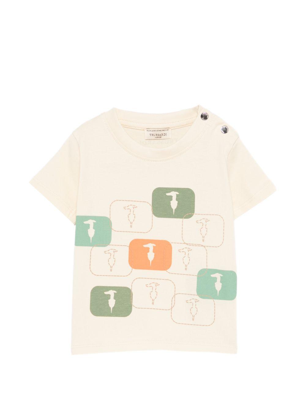T-shirt beige per neonato TIP26047TS BEINEW Trussardi Kids 