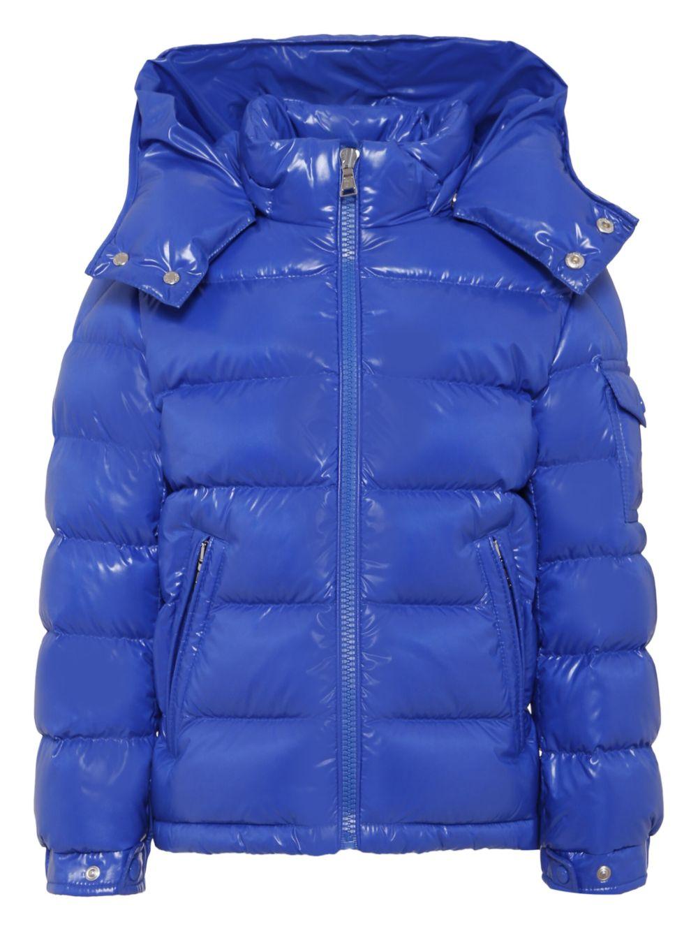 Giubbotto blu lucida per bambino 9541A1252068950 74J Moncler Kids 