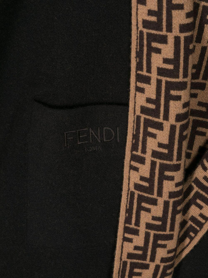 Mantella nera/marrone per bambina JFQ056AKLS F1M0T Fendi Kids 