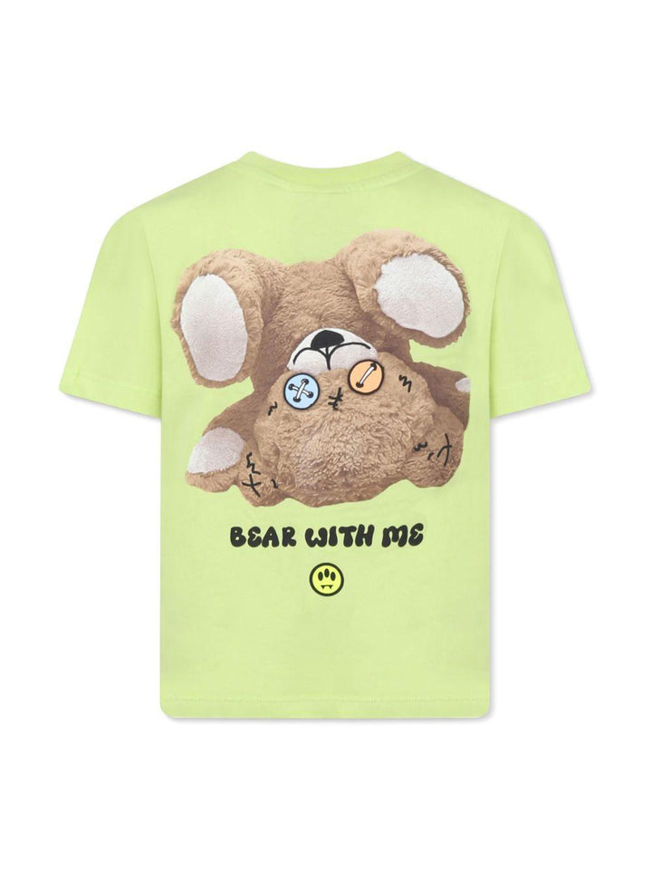 T-shirt verde lime per bambino con logo