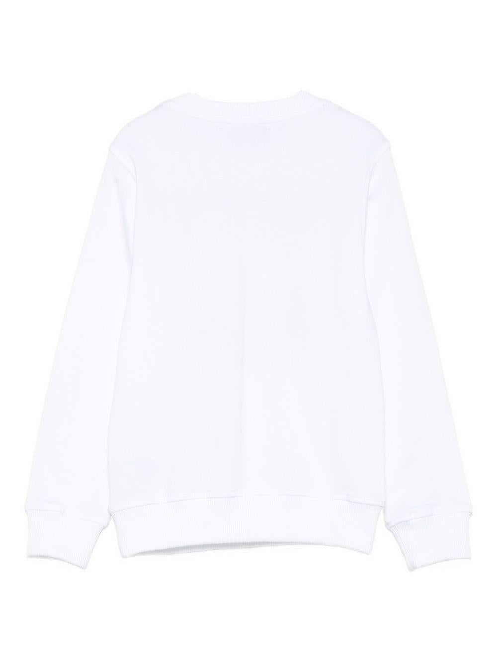 Felpa bianca per bambino HSF08VLCA14 10101 Moschino Kids 