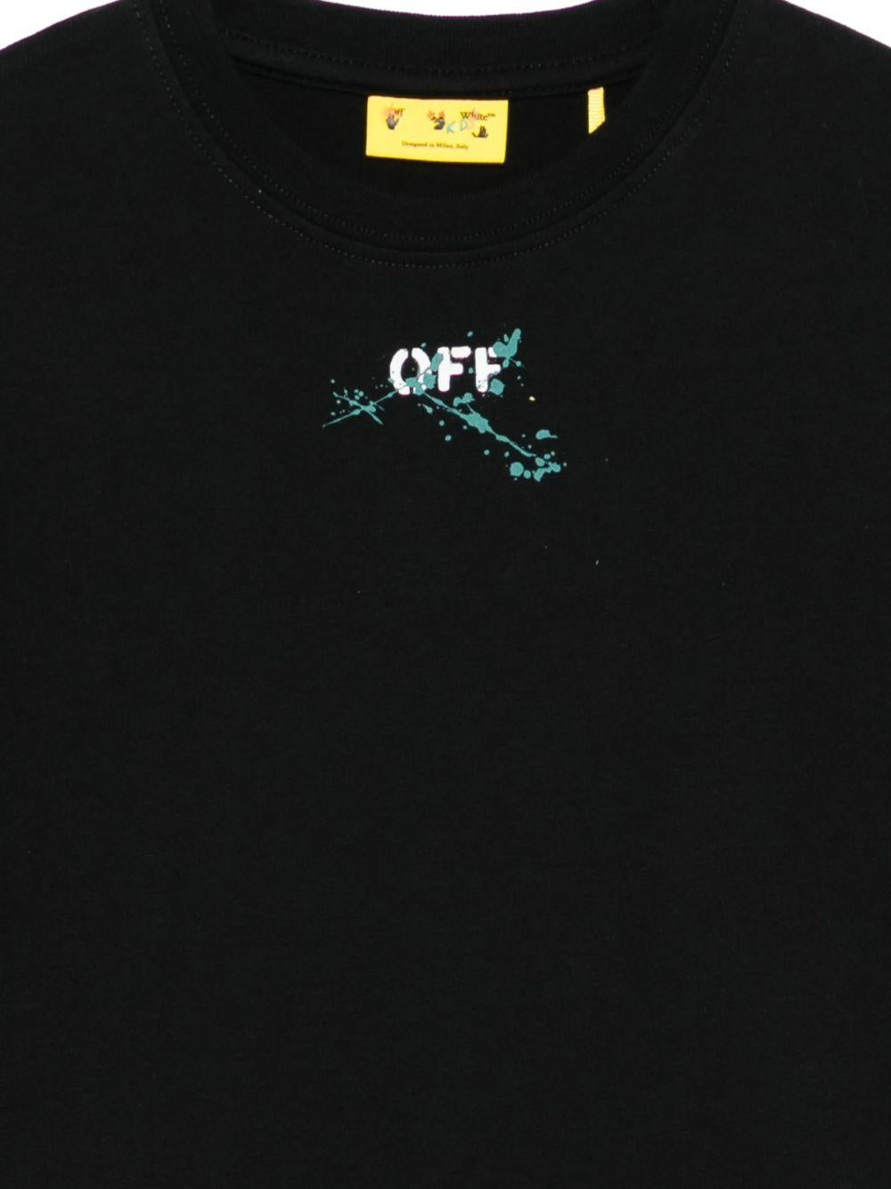 T-shirt nero per bambino OBAA002F25JER00A 1059 Off White Kids 