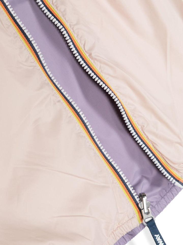 Giubbotto viola e rosa per neonata con logo