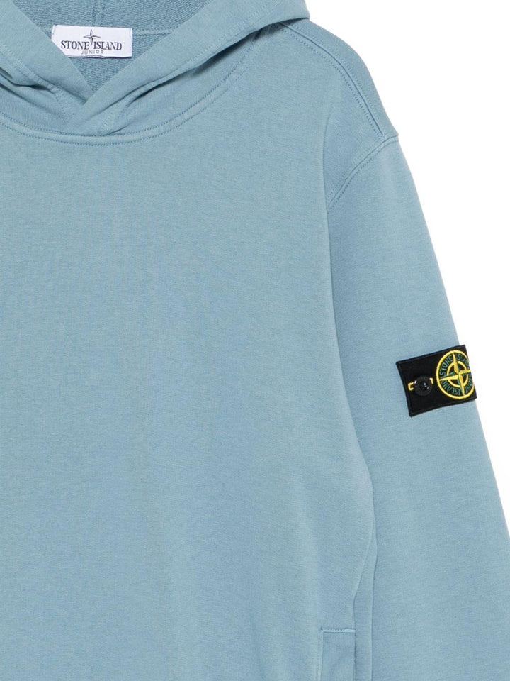 Felpa blu polvere per bambino 66100014S0040 V004A Stone Island Kids 