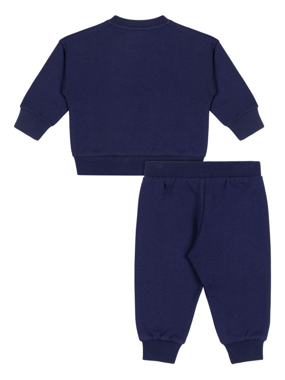 Completo blu navy per neonaato MRK039LCA60 40016 Moschino Kids 
