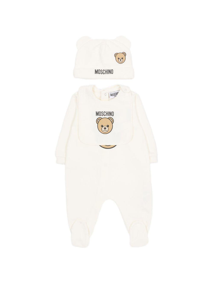 Tutina bianca per neonato MUY097LCA19 10063 Moschino Kids 