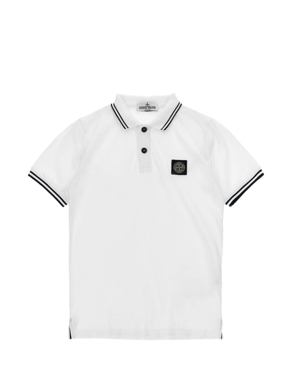 Polo bianco per bambino 62200001S0018 V1001 Stone Island Kids 
