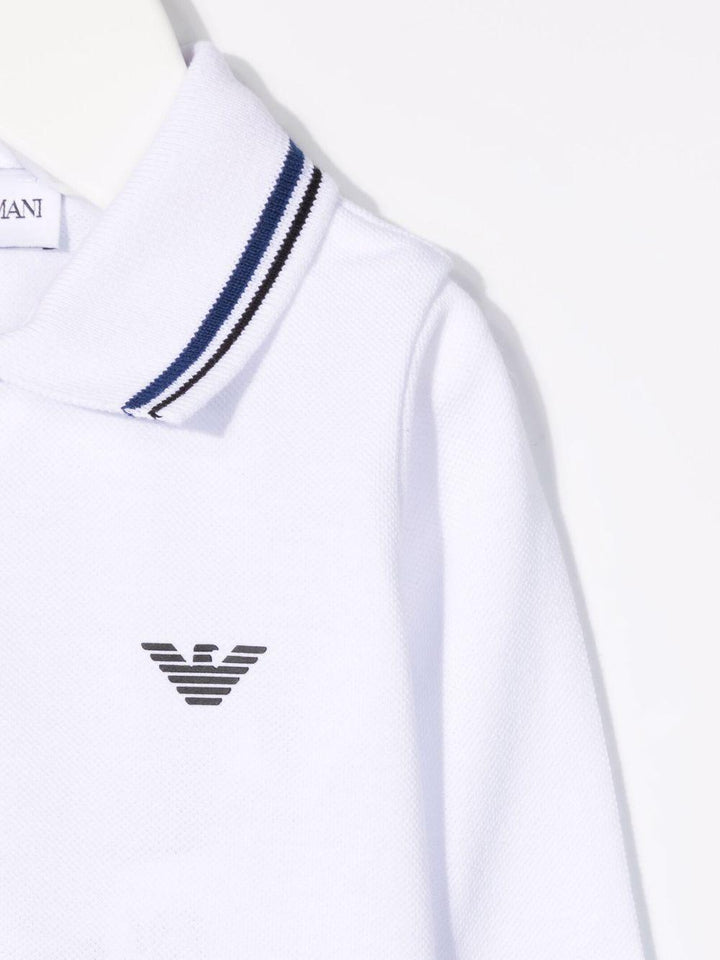 Polo bianco per neonato 8NHFB51JPTZ 0100 Emporio Armani Kids 
