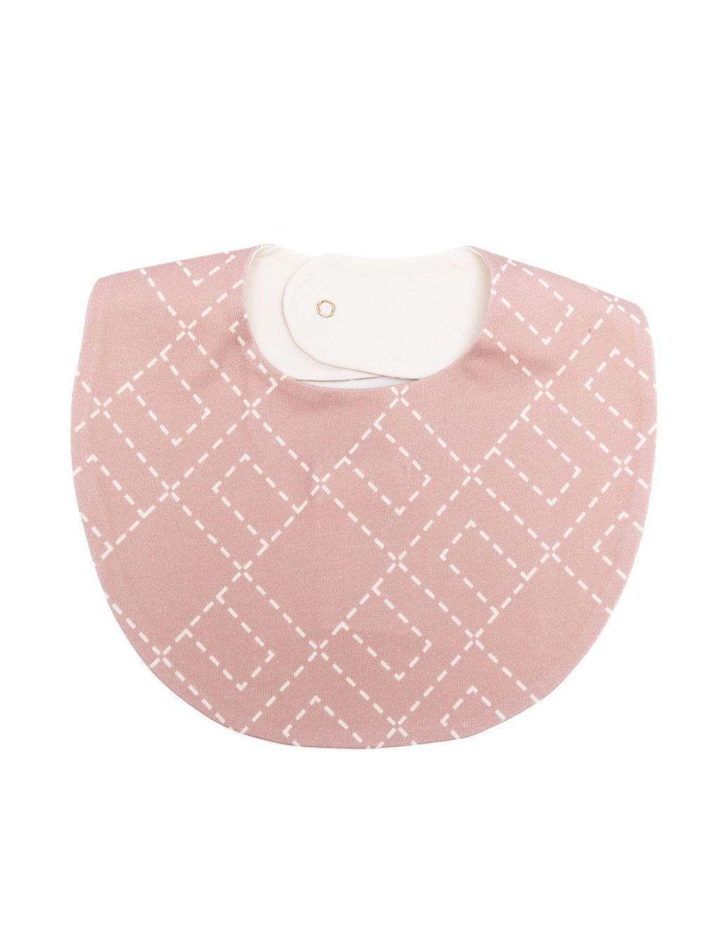 Bavetta rosa/bianca per neonata ENBA0640JF054 D854 Elisabetta Franchi Kids 