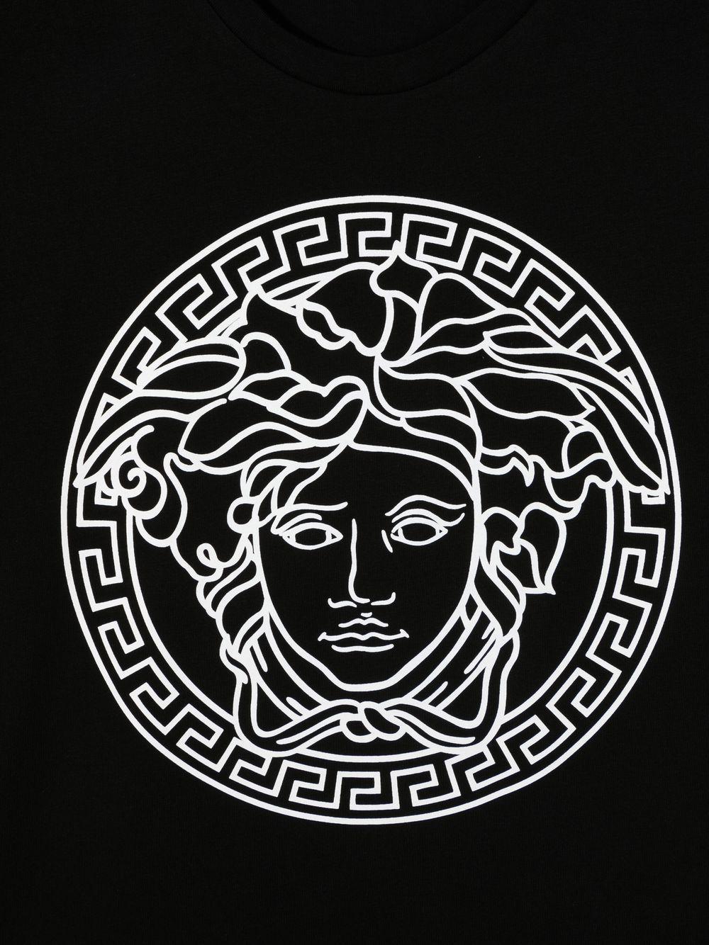 T-shirt nera per bambino con logo