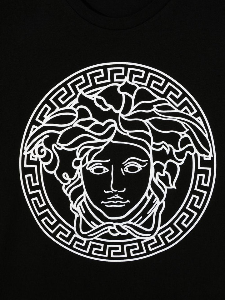 T-shirt nera per bambino con logo