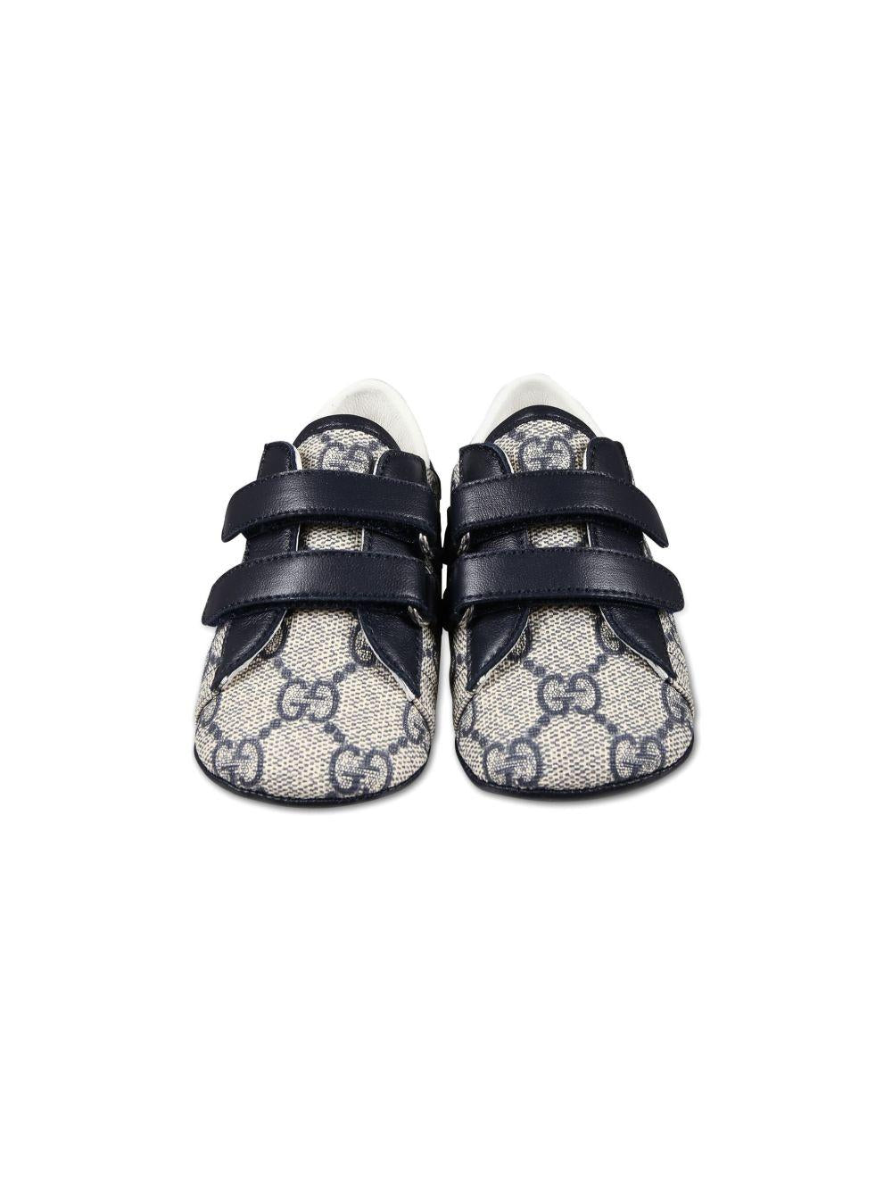 Sneakers blu beige per neonato 772387FACX3 4054 Gucci Kids 