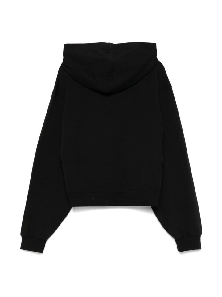 Black sweatshirt for girls with logo