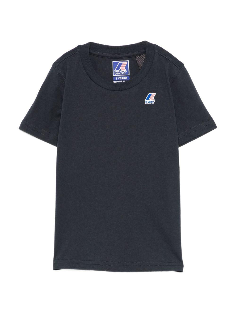 T-shirt blu scuro per bambino K7133YW K89 K-Way Kids 