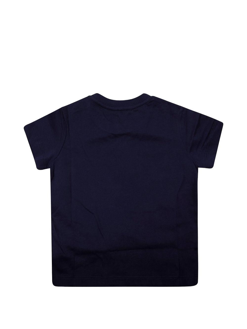 T-shirt blu scuro per neonato MUM04KLAA17 40016 Moschino Kids 