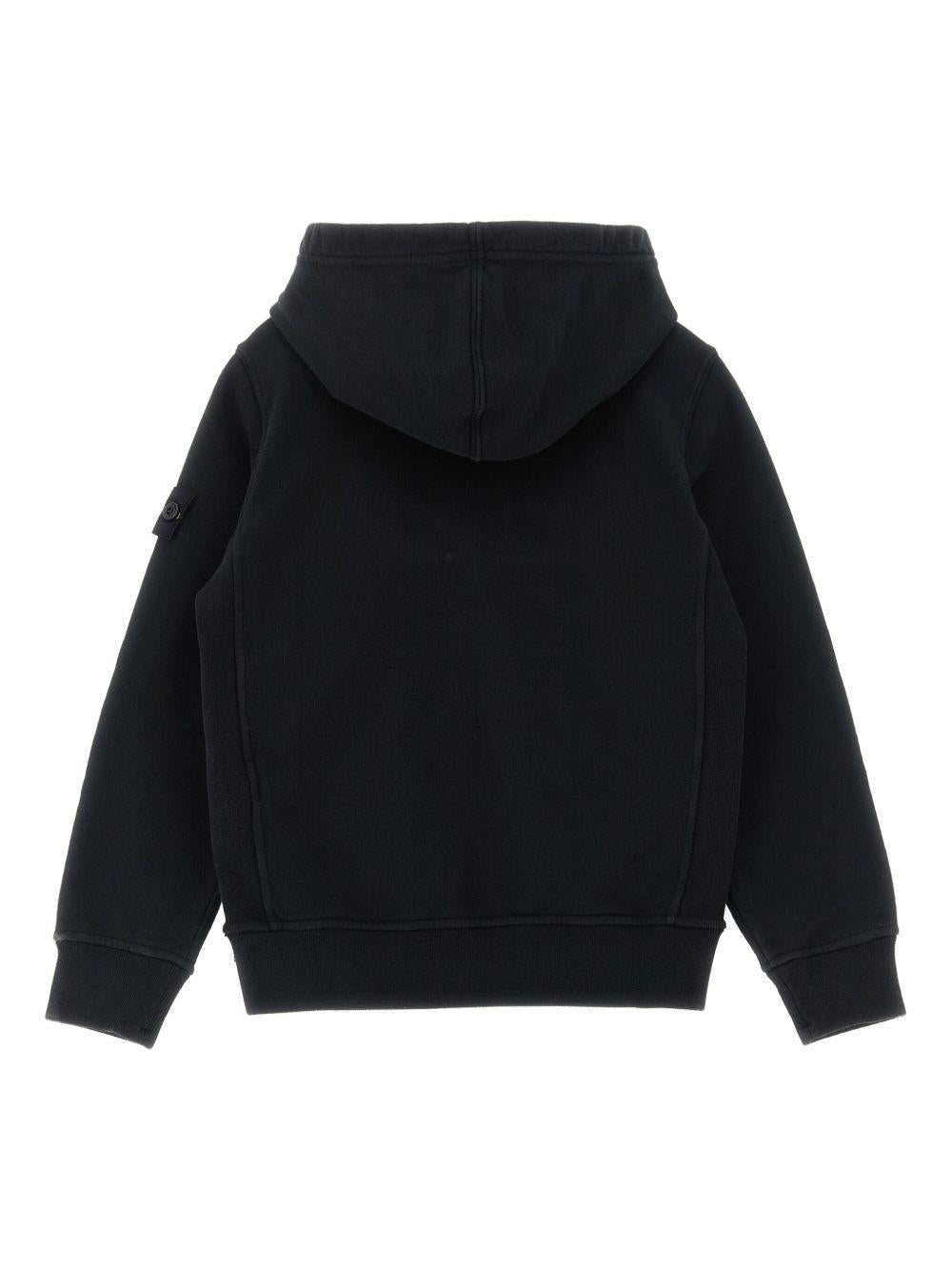 Felpa nera per bambino 66100003S0A20 V0029 Stone Island Kids 