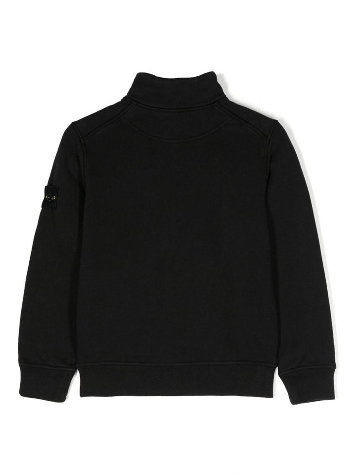 Black cotton sweatshirt for boys