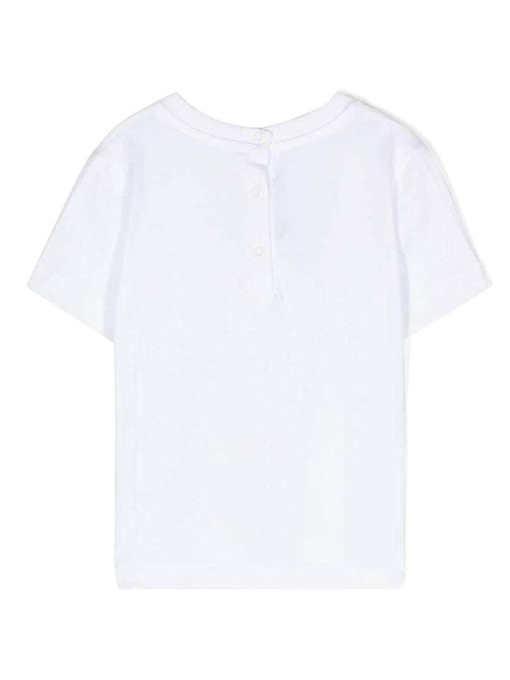 White t-shirt for baby girls with logo