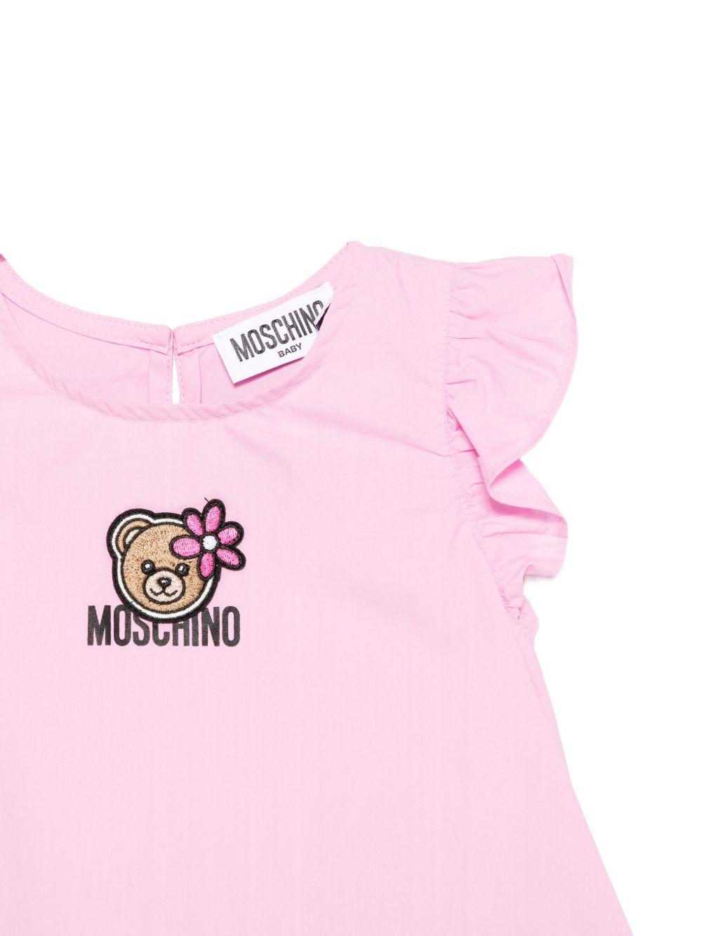 Abito rosa per neonata MDV0D6LLA10 51473 Moschino Kids 