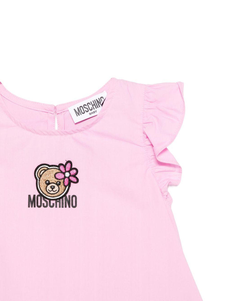Abito rosa per neonata MDV0D6LLA10 51473 Moschino Kids 