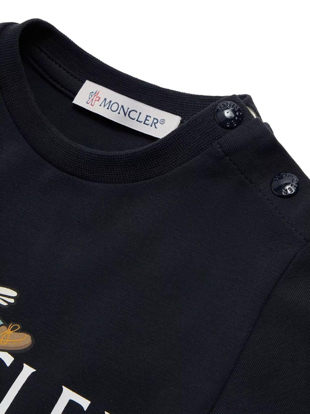 T-shirt blu navy per neonato 9518C0000489AUM 778 Moncler Kids 
