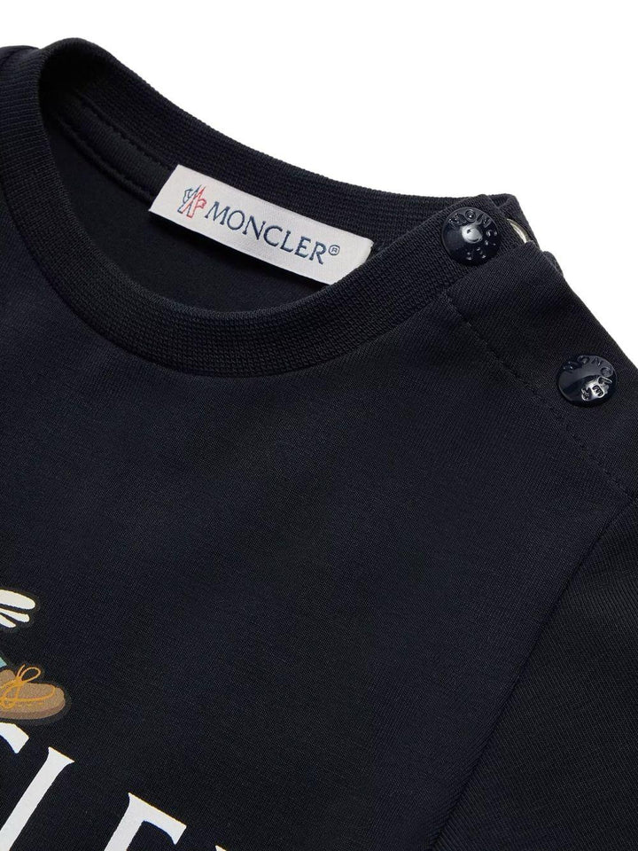 T-shirt blu navy per neonato 9518C0000489AUM 778 Moncler Kids 