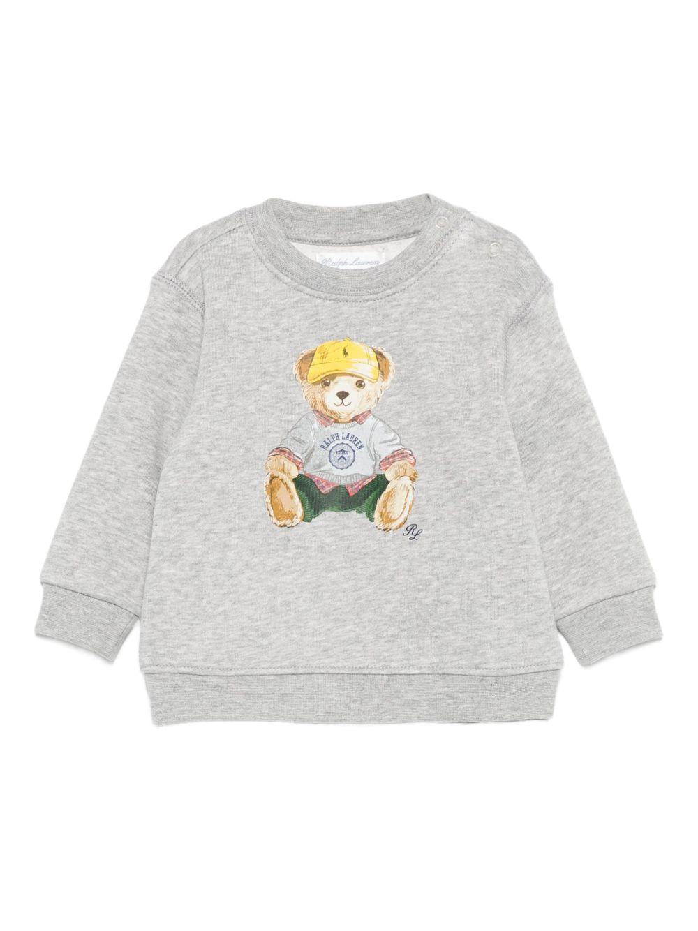 Felpa grigia per neonato 320P00514 001 Ralph Lauren Kids 