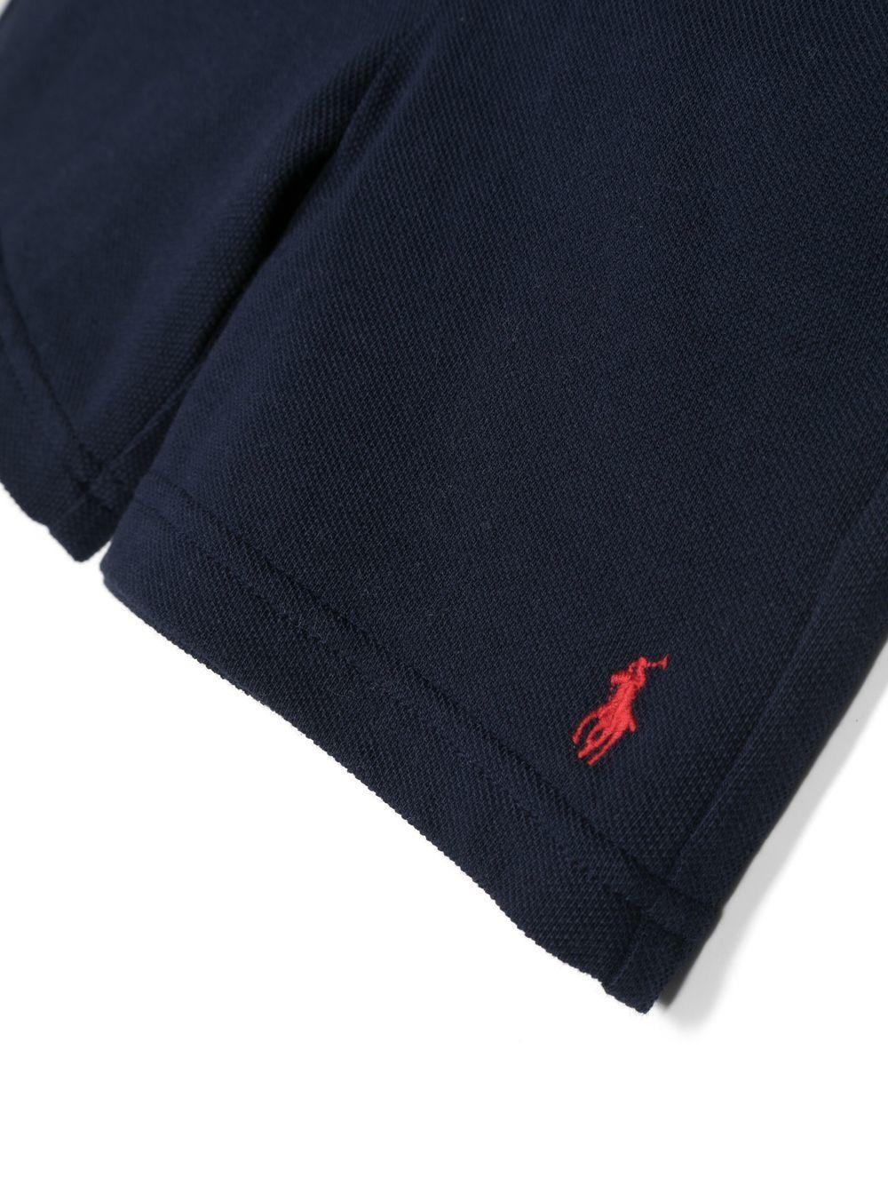 Blue Bermuda shorts for boys with logo