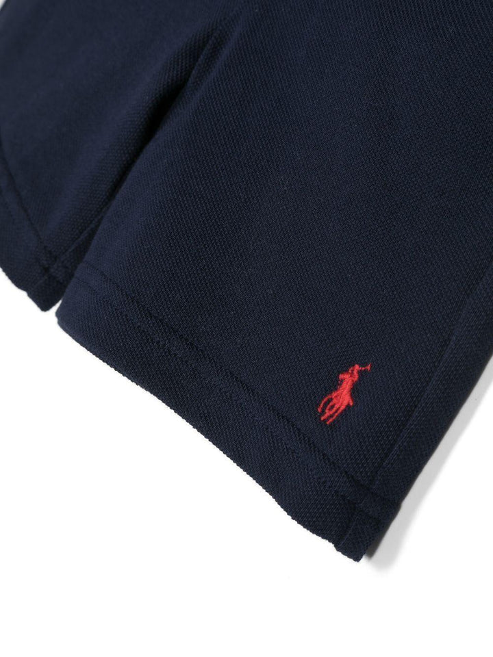 Blue Bermuda shorts for boys with logo