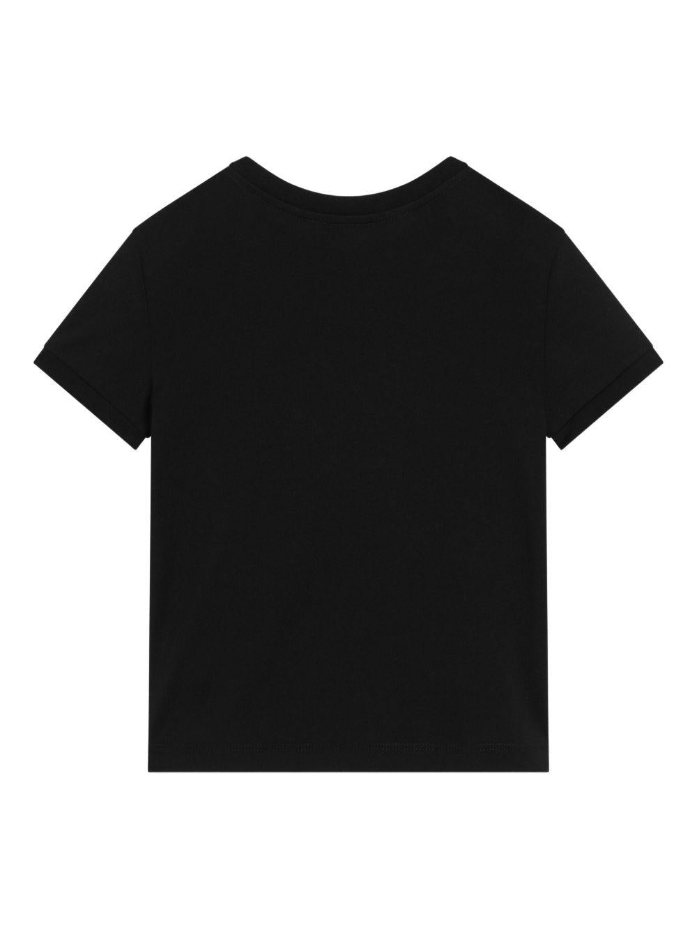 T-shirt nero per bambina L5JTNJG7P2C N0000 Dolce & Gabbana Kids 