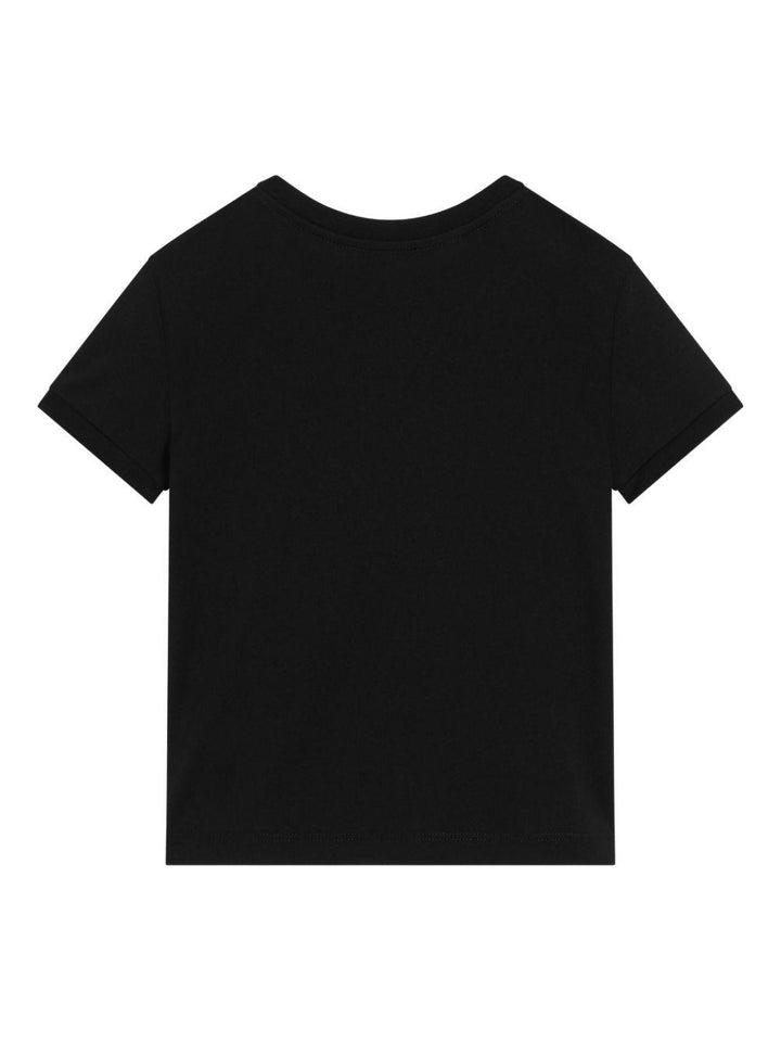 T-shirt nero per bambina L5JTNJG7P2C N0000 Dolce & Gabbana Kids 