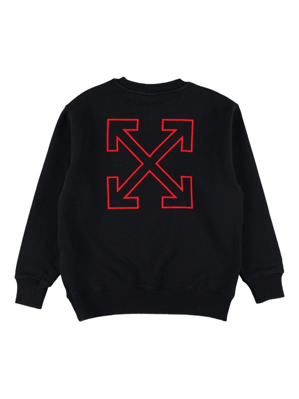 Felpa nera per bambino OBBA001F25FLE007 1025 Off White Kids 