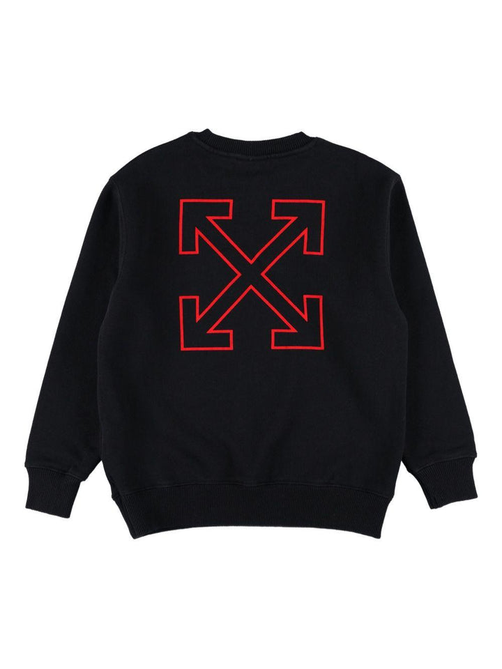 Felpa nera per bambino OBBA001F25FLE007 1025 Off White Kids 