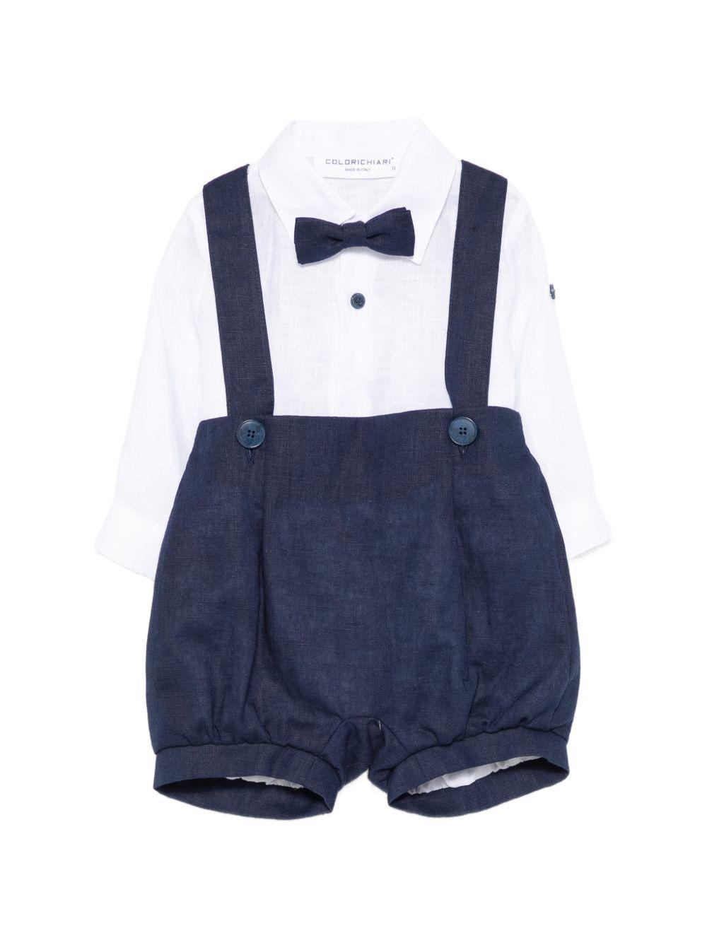 Completo elegante bianco/blu per neonato MN3084094917 60 Colorichiari Kids 