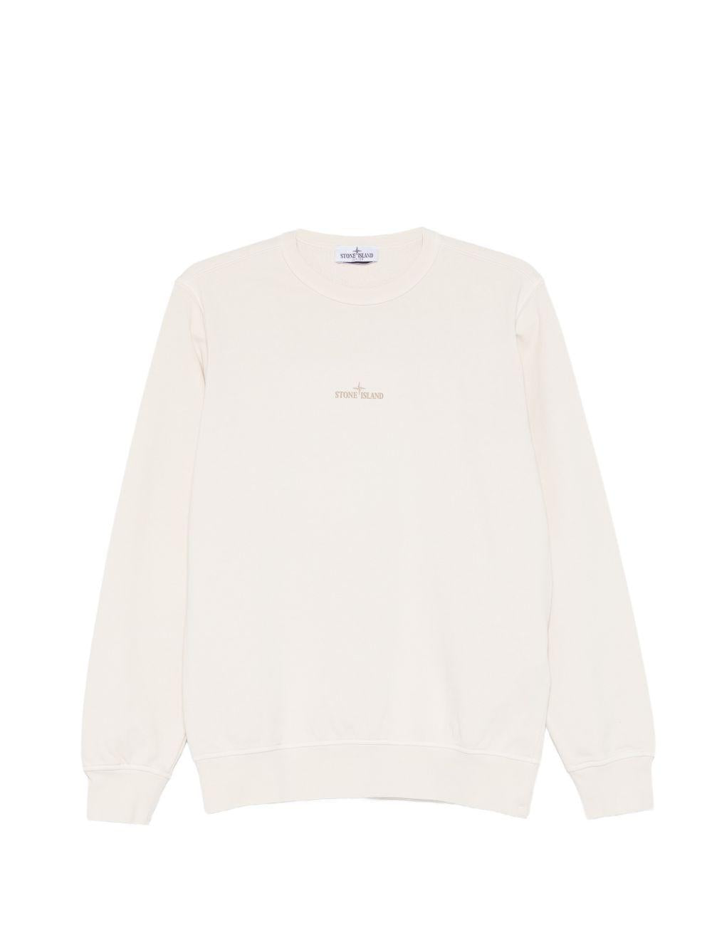 Felpa bianco sporco per bambino 66100018S0370 V0097 Stone Island Kids 