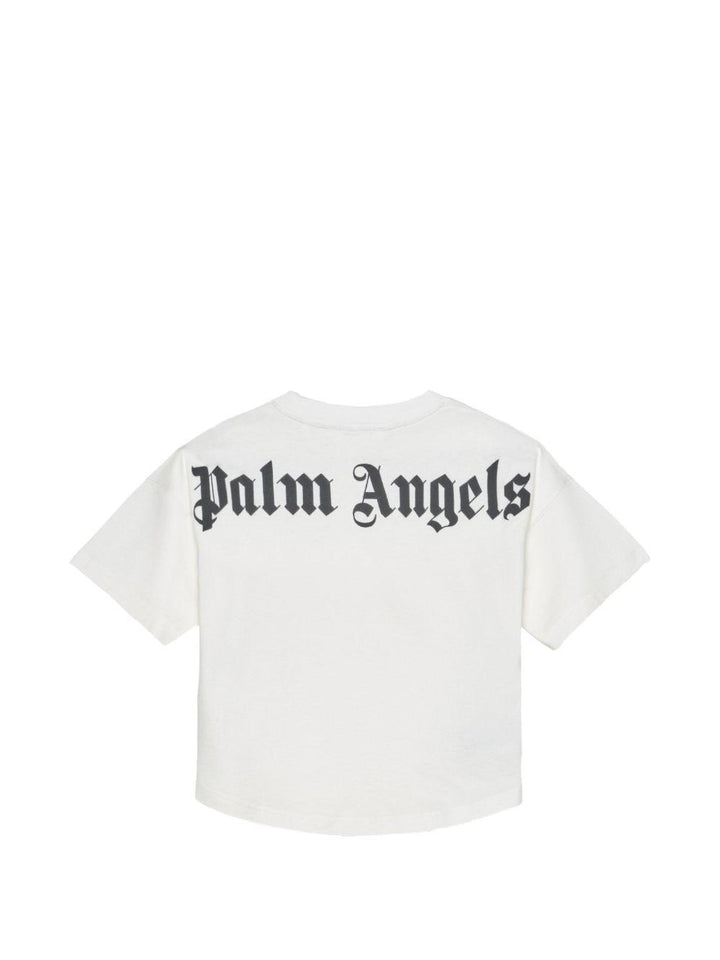 T-shirt bianca per bambino PBAA002S26JER001 002 Palm Angels Kids 