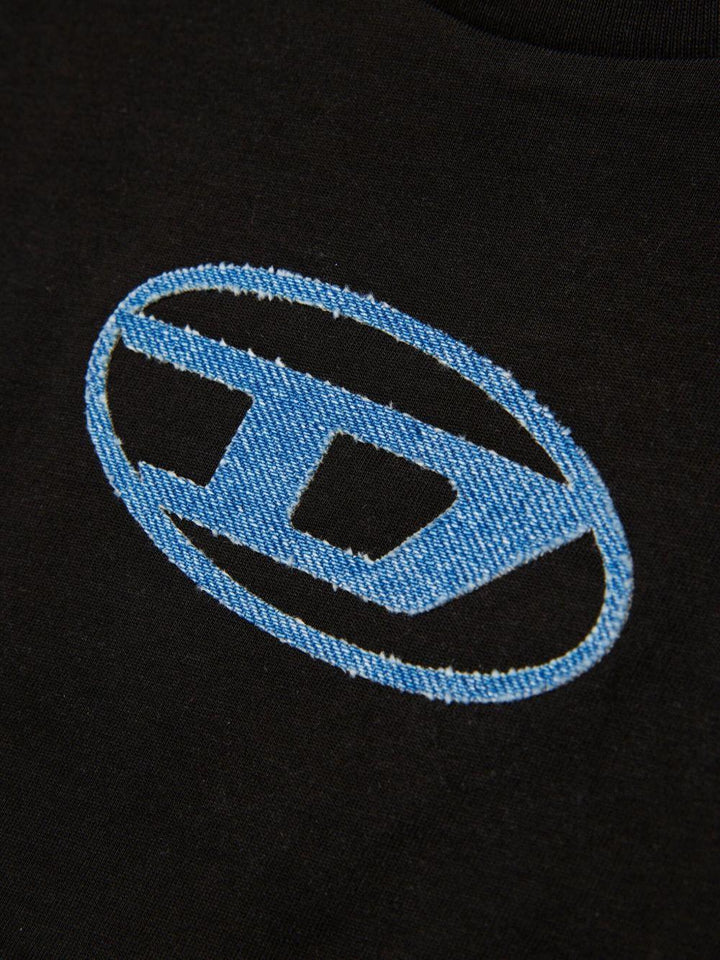 T-shirt nero per bambino J025900GRAI K900 Diesel Kids 