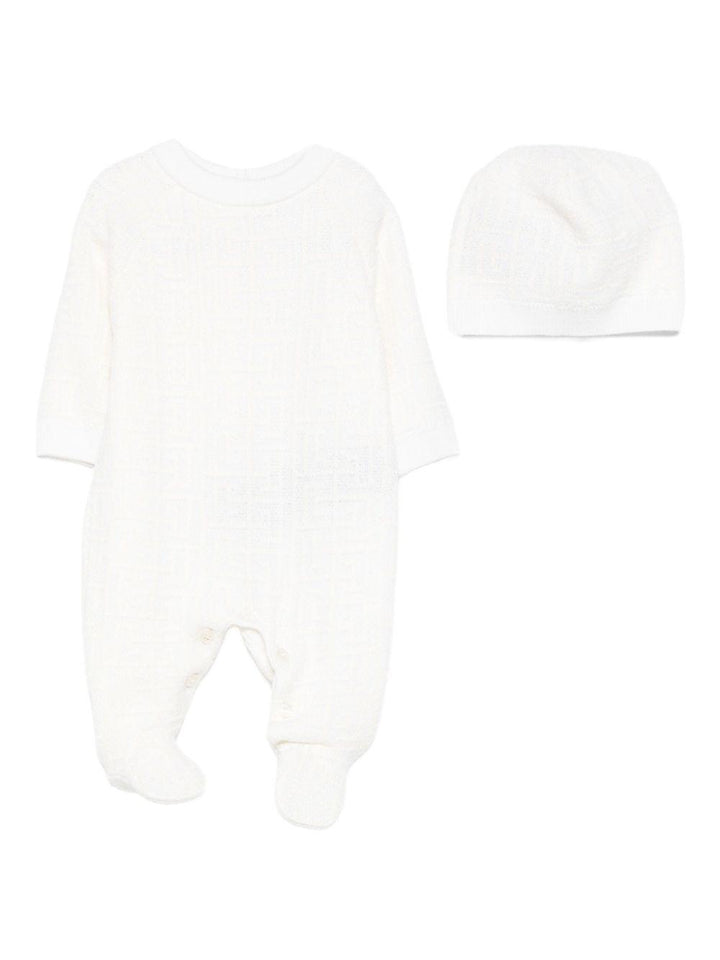 Tutina bianca per neonato BXB03AW0012 100 Balmain Kids 