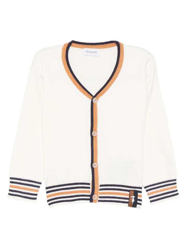 Cardigan bianco per neonato TIA25078CD O-W Trussardi Kids 