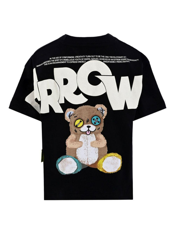 T-shirt nero per bambino F5BKJUTH046 110 Barrow Kids 
