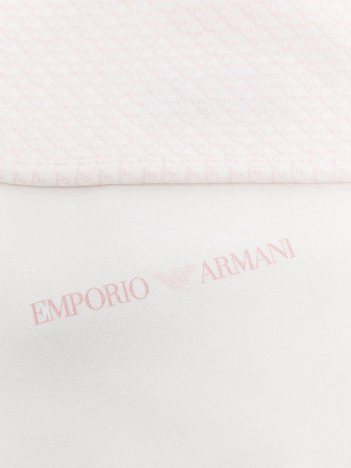 White and pink bib for newborn girls