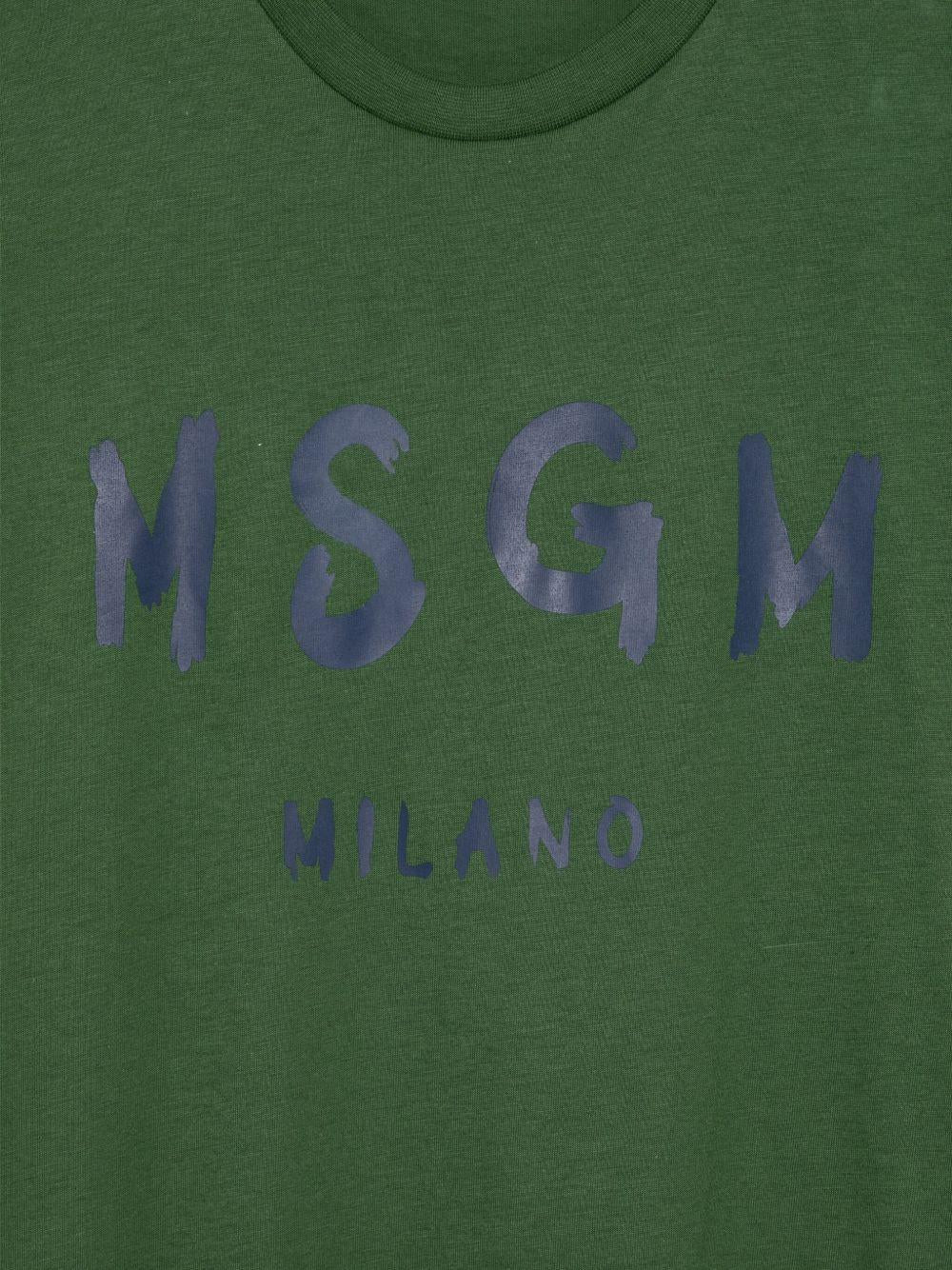 T-shirt verde per bambino F5MSJUTH007 MS039 Msgm Kids 